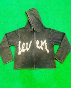 Sudaderas con capucha de invierno para hombre más vendidas, patrón de bordado 3D de lavado ácido, nuevo diseño, Material polar de Pakistán, MOQ bajo al por mayor - Product Image 1