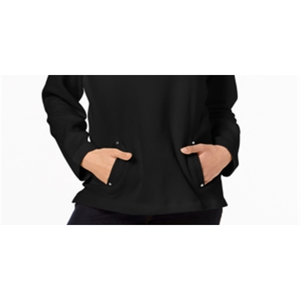 Maglia da donna con collo a zip Karen Scott, nera, taglia Petite L - Product Image 3