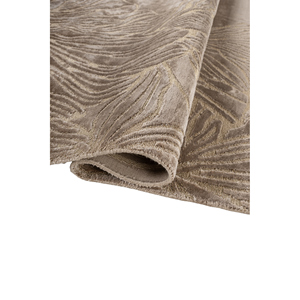 พรมไหมไผ่ถักมือสีเบจและสีน้ำตาลลายดอกไม้รูปทรงสี่เหลี่ยมผืนผ้าสำหรับห้องนั่งเล่น ห้องโถง รุ่น Aibz-1044 - Product Image 2