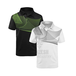 Personnalisé 2023 à manches courtes pour hommes jeunes pour polo T-Shirt impression sublimée chemise de golf en coton/fibre de bambou conception solide - Product Image 3