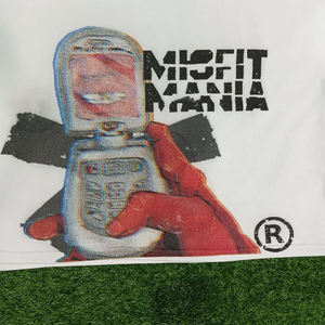 <b>White</b> Oversized Graphic T Shirt Cartoon Phone Print Streetwear Casual Unisex Cotton Fashion <b>Tee</b> - Product Image 4