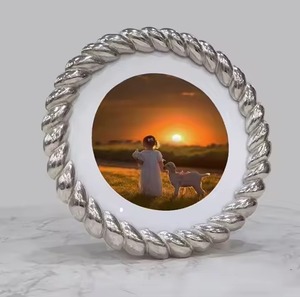 Round Metal Photo <b>Frame</b> Sleek & Stylish Picture Display <b>for</b> <b>Living</b> <b>Room</b> and Bed <b>Room</b> Usage - Product Image 3