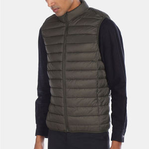 เสื้อกั๊กขนเป็ดสำหรับผู้ชายเสื้อขนเป็ดมีซิปด้านหน้าแบบเต็ม - Product Image 2