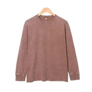 Sweat-shirt en coton graphique personnalisé | Pull ras du cou délavé à l'acide | Broderie et impression Streetwear OEM ODM - Product Image 4