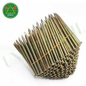 Clavos de bobina de acero al carbono de vástago liso de 2,5mm x 50mm al mejor precio con estilos de cabeza a cuadros para fabricación de palés - Product Image 3