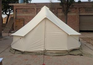 เต็นท์ทรงระฆังผ้าฝ้าย5ม./6ม.-เต็นท์แบบพกพาสำหรับครอบครัวขนาดใหญ่แบบหนึ่งและสองประตูสำหรับเดินป่าและตั้งแคมป์กลางแจ้ง - Product Image 4