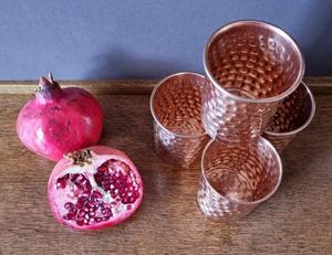 Tasses et verres en cuivre pur martelé pour boire de l'eau - Product Image 3