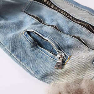 เสื้อแจ็คเก็ตยีนส์ผู้ชายมีสไตล์สำหรับผู้ชาย แฟชั่นร่วมสมัย เสื้อคลุมผ้าฝ้ายเนื้อนุ่ม ทนทาน ใส่สบาย สไตล์ลำลองแนวสตรีท - Product Image 5