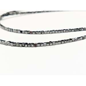 Diamants noirs en forme de cube, 100 % naturels, facettés, 1,5-2,5 mm, taille coussin, diamants en vrac, excellente qualité de coupe, VS2, pour la fabrication de bijoux - Product Image 4