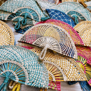 Eco-Friendly Seagrass Handheld Fan Handmade Decorative Fan for <b>Weddings</b>, <b>Souvenirs</b>, Wall Decor or Daily Cooling Use from Vietnam - Product Image 5