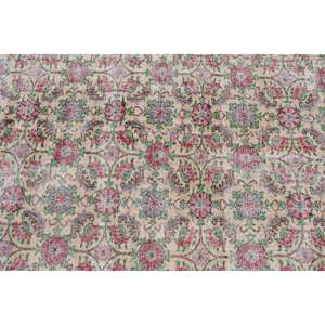 Tapis turc 6,8x10,2 pi (208x310 cm), tapis vintage à motifs de plantes et d'arbres rouges - Product Image 5