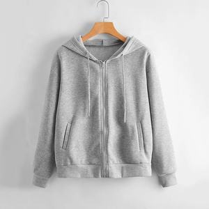 Women Sweatshirt Hoodies Spring New Fashion Casual White Gray <b>Black</b> Zipper Hooded Sweatshirt <b>Long</b> Sleeve <b>Coat</b> Pullovers - Product Image 1