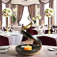 Candelabro de Metal con Diseño de Serpiente, Chapado en Oro Negro, Hecho a Mano, Decoración Elegante para el Hogar, Bodas, Navidad, Logotipo Personalizado