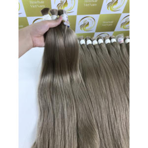 Precio de fábrica donante color personalizado Super Calidad Europea 40 a 80cm Paquetes de cabello vietnamita a granel 100% Extensiones de cabello natural - Product Image 3