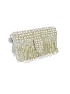 Cartera nupcial de formas cuadradas con cuentas elegantes de calidad superior Estilo de dama de moda para momentos impresionantes del día de la boda - Product Image 5
