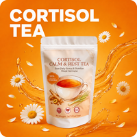 Cortisol Calm Rest Tea Bags Stress Relief Mood Stabilizer Adrenal Support Hormone Balance Caffeine Free Vegan 3g 15ct