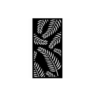 หน้าจอโลหะสำหรับตกแต่งสวนสีดำดีไซน์รูปใบไม้ด้วยเลเซอร์สำหรับตกแต่งสวนเพื่อความเป็นส่วนตัว - Product Image 1