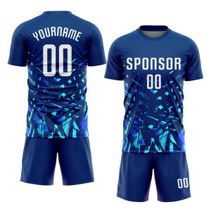 Uniforme de fútbol de diseño personalizado para camiseta de fútbol y pantalones cortos deportivos transpirables de alta calidad unisex conjunto en tarifa al por mayor - Product Image 1