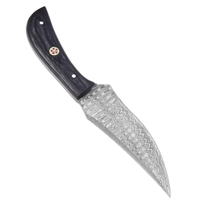 Chameau os poignée extérieur tactique chasse couteau à lame fixe lame en acier damas couteau de Camping avec gaine en cuir - Product Image 3