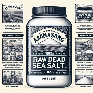 100% Polvo de baño orgánico de aloe vera Etiqueta privada 14LB Sal cruda del Mar Muerto MOQ bajo Hecho en EE. UU. - Product Image 5