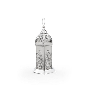 Último estilo para boda y fiesta de compromiso linterna de vela de Metal para decoración del hogar forma de tamaño personalizado recubierto de plata y blanco - Product Image 2