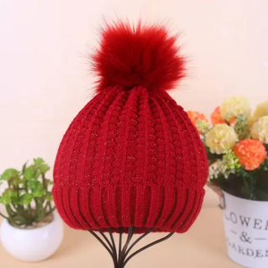 Venta al por mayor de gorros de invierno de punto de cable personalizados para mujeres gorros de punto de moda y gorros para niños para damas y niños - Product Image 3