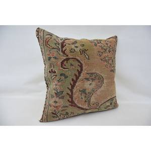 Premium Beige Paisley <b>Patchwork</b> Wool Pillow 32x32 Inch Decorative Cushion Woven Vintage Square Portable <b>Bedding</b> Sofa Christmas - Product Image 3