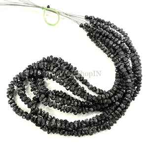 ลูกปัดเพชรดำดิบธรรมชาติ ขนาด 4.5-7.5 มม. แบบหลวม ไม่เจียระไน สำหรับทำเครื่องประดับ ความยาว 16 นิ้ว - Product Image 5