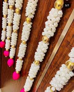 Guirlande de lotus en bois de sola écologique et durable, jasmin, toran, pour Noël, mariage, nouvel an, décoration de porte, taille personnalisable, indien - Product Image 6