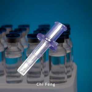 14B002 Chi Feng, Punta de Transferencia Transparente de Policarbonato Morado Sin Ventilación, 12 mm, Tipo Desinfectante EOS, Consumibles Médicos - Product Image 3