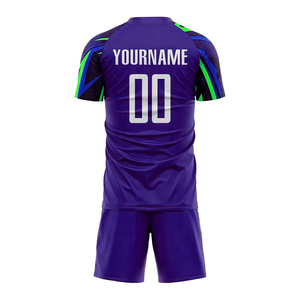 Kit de fútbol de sublimación completa personalizado para hombres y mujeres, camiseta de fútbol cómoda de tela ligera suave, 100% poliéster - Product Image 3
