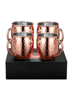 Hot Selling 500ml Ceramic <b>Cup</b> Customizable Rose <b>Gold</b> Copper Barrel Mug Pure Solid for Moscow Mules Best Copper <b>Cup</b> - Product Image 3