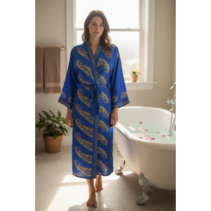 Recycled Silk Sari Women's Boho Chic Vintage <b>Beach</b> Cover Dress Robe for Resort Wear Gypsy House <b>Kimono</b> for Lounge Swimsuit Up's - Product Image 1