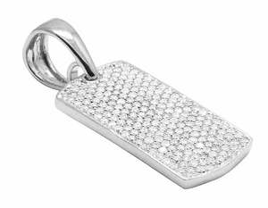 S925 Argent Personnalisé Moissanite Diamant Rectangle Cluster Hip Hop Bijoux Pendentif Charme Pour Hommes Femmes Collier - Product Image 4