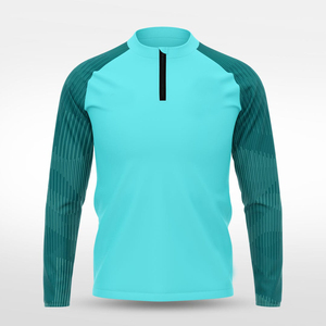 เสื้อแขนยาวซิปสี่ส่วนแบบกลับด้านได้ พิมพ์ลายแบบซับลิเมชั่น ระบายเหงื่อได้ดี เป็นมิตรกับสิ่งแวดล้อม น้ำหนักเบา เหมาะสำหรับเล่นกีฬา - Product Image 5