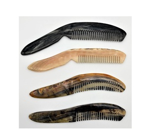 Peigne en corne de buffle unique avec poignée simple Peigne en corne de buffle et vache de qualité supérieure à bas prix - Product Image 3