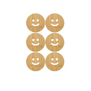 best quality <b>Wooden</b> <b>Coasters</b> Latest design smiley face shape natural Wood high quality <b>Coasters</b> Set Table Decor Tea <b>Coaster</b> - Product Image 1