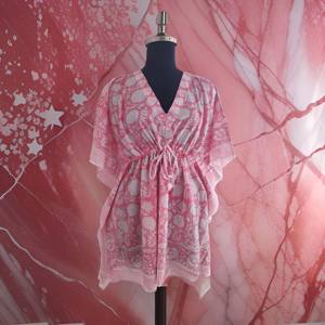 Bloc imprimé sans manches Maxi coton indien Maxi robes pour femmes KFCS179 coton été Maxi robe 100% organique porter concepteur - Product Image 3