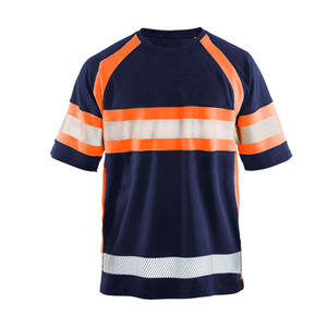 Camisetas de seguridad para hombres 100% algodón transpirable de secado rápido manga corta logotipo personalizado estampado uniforme de trabajo Tops - Product Image 1