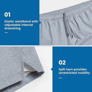 Short de gymnastique Polyester Noir Short d'entraînement de compression pour la course à pied Taille élastique Haute Solide Short de sport pour l'entraînement d'été personnalisé - Product Image 3