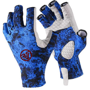 Guantes de pesca para deportes al aire libre resistentes a los arañazos sublimados personalizados guantes de pesca para la venta - Product Image 4