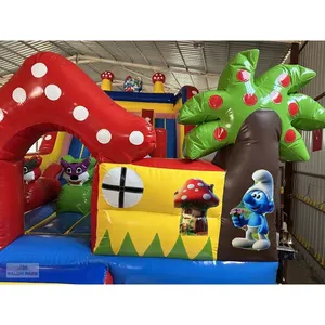 Tobogán Inflable Comercial de 8x5m con Temática de los Pitufos, Castillo Hinchable para Niños, Equipo de Parque de Diversiones - Product Image 5
