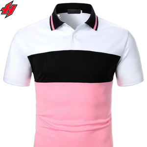 เสื้อโปโลผ้าโพลีเอสเตอร์สำหรับผู้ชายเสื้อกอล์ฟสีทึบงานปักโลโก้100% คุณภาพสูง - Product Image 2
