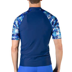 Rashguard à manches courtes pour hommes en polyester MMA Jiu Jitsu Entraînement Rashguard Couleur personnalisée - Product Image 4