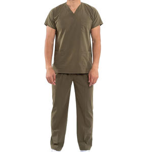Costume d'hôpital le plus vendu pour hommes nouveau modèle de conception de couleur personnalisée avec une faible quantité minimale de commande de couleur unie nouveau design de type uniforme infirmière - Product Image 1