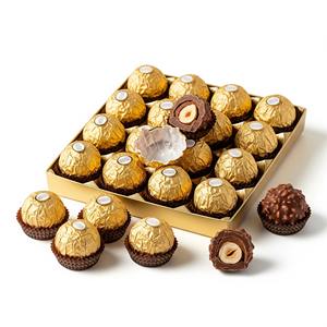 กล่องของขวัญช็อกโกแลตเฮเซลนัทเฟอร์โร่ Rocher นำเข้าสำหรับผู้ค้าปลีกและผู้ซื้อต่างประเทศ - Product Image 1