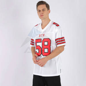 Maillot de football américain personnalisé de haute qualité pour hommes, 100 % polyester, extensible dans les quatre sens, design léger, fabriqué en usine - Product Image 2