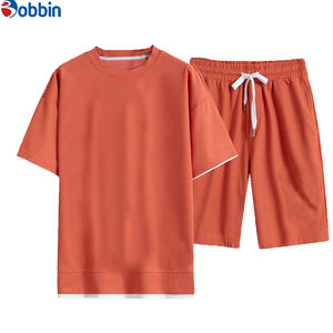 Ensemble de shorts unisexe confortable et respirant en polyester, nouvelle collection d'été, ensemble de jogging personnalisé pour hommes grandes tailles - Product Image 3