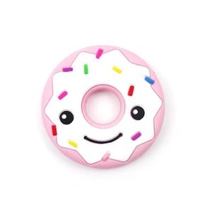 Silicone <strong>Chew</strong> Donut Teether Toy for Kids and Adults Pink Soft Baby Donut Donut <strong>Necklace</strong> for Teething - Product Image 2