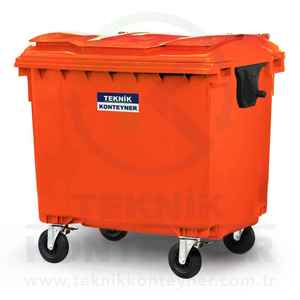 ถังขยะพลาสติกแบบมีฝาปิด 4 ล้อ ขนาด 1100 ลิตร สำหรับใช้งานกลางแจ้ง เป็นมิตรกับสิ่งแวดล้อม ผลิตโดยผู้ผลิตชาวตุรกี - Product Image 3